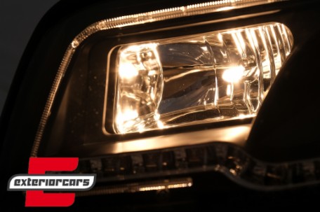 Prednja svjetla LED TubeLights (crna) / Audi A4 B6 (2000-2004), LPAUC3