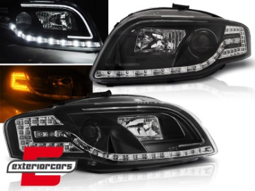Prednja svjetla LED TubeLights (crna) / Audi A4 B7 (2004-2008), LPAUC5