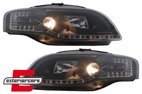Prednja svjetla LED TubeLights (crna) / Audi A4 B7 (2004-2008), LPAUC5