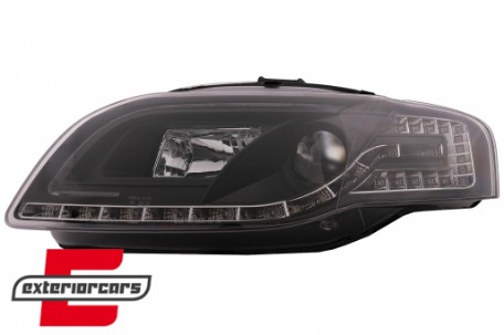 Prednja svjetla LED TubeLights (crna) / Audi A4 B7 (2004-2008), LPAUC5
