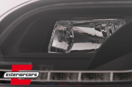 Prednja svjetla LED TubeLights (crna) / Audi A4 B7 (2004-2008), LPAUC5