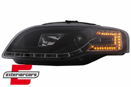 Prednja svjetla LED TubeLights (crna) / Audi A4 B7 (2004-2008), LPAUC5