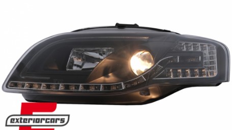 Prednja svjetla LED TubeLights (crna) / Audi A4 B7 (2004-2008), LPAUC5