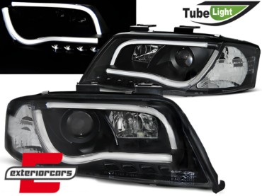 Prednja svjetla LED TubeLights (crna) / Audi A6 4B C5 (05.1997-05.2001), LPAU92