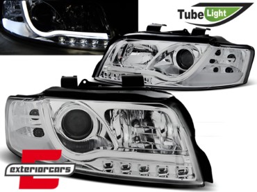 Prednja svjetla LED TubeLights dizajn (chrome) / Audi A4 B6 (2000-2004), LPAU87