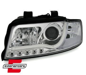 Prednja svjetla LED TubeLights dizajn (chrome) / Audi A4 B6 (2000-2004), LPAU87