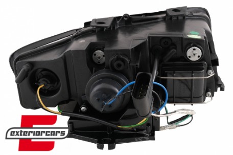 Prednja svjetla LED TubeLights dizajn (crna) / Audi A4 B6 (2000-2004), LPAU88