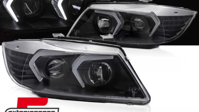 Prednja svjetla LED žmigavci (crna) / BMW serije 3 E90 limuzina E91 karavan (03.2005-08.2008), LPBMP4