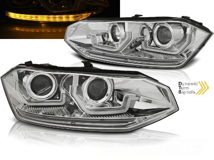 Prednja svjetla SEQ žmigavci (chrome) / VW Polo AW MK6 (2018-2021), LPVWS9