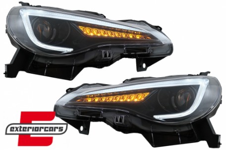 Prednja svjetla SEQ žmigavci TruDRL dizajn (crna) / Toyota GT86 Subaru BRZ (2012-2021), LPTO42