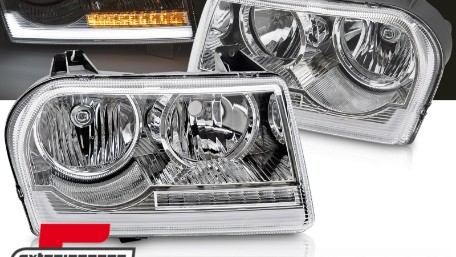 Prednja svjetla SEQ žmigavci TubeLight dizajn (chrome) / CHRYSLER 300C (2005-2008), LPCH50