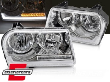 Prednja svjetla SEQ žmigavci TubeLight dizajn (chrome) / CHRYSLER 300C (2005-2008), LPCH50