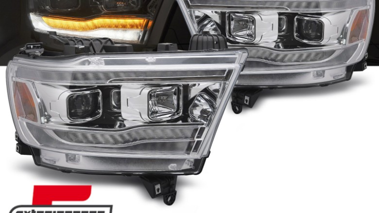 Prednja svjetla SEQ žmigavci TubeLight dizajn (chrome) / DODGE RAM (2019-2022), LPDO25
