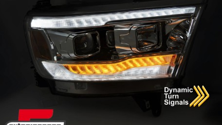 Prednja svjetla SEQ žmigavci TubeLight dizajn (chrome) / DODGE RAM (2019-2022), LPDO25