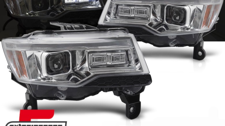 Prednja svjetla SEQ žmigavci TubeLight dizajn (chrome) / Jeep Grand Cherokee WK2 Facelift (2014-2021), LPCH35