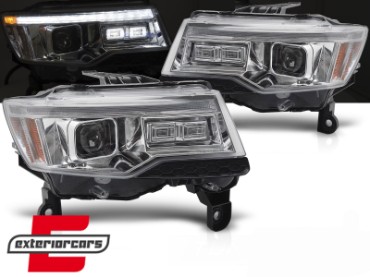 Prednja svjetla SEQ žmigavci TubeLight dizajn (chrome) / Jeep Grand Cherokee WK2 Facelift (2014-2021), LPCH35