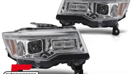 Prednja svjetla SEQ žmigavci TubeLight dizajn (chrome) / Jeep Grand Cherokee WK2 Facelift (2014-2021), LPCH35
