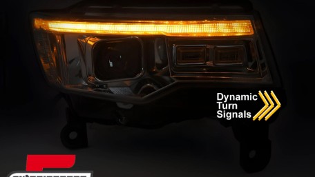 Prednja svjetla SEQ žmigavci TubeLight dizajn (chrome) / Jeep Grand Cherokee WK2 Facelift (2014-2021), LPCH35