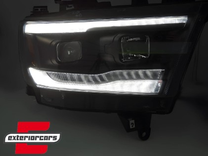 Prednja svjetla SEQ žmigavci TubeLight dizajn (crna) / DODGE RAM (2019-2022), LPDO26