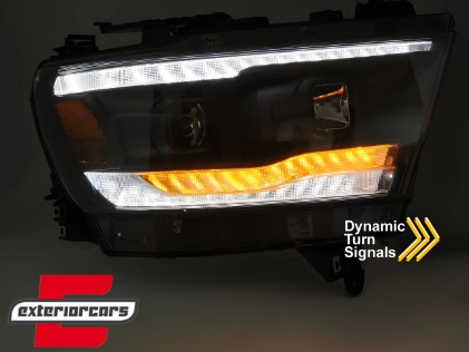 Prednja svjetla SEQ žmigavci TubeLight dizajn (crna) / DODGE RAM (2019-2022), LPDO26