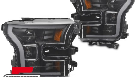 Prednja svjetla SEQ žmigavci TubeLight dizajn (crna) / FORD F150 Mk13 (2014-2017), LPFOB3