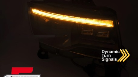 Prednja svjetla SEQ žmigavci TubeLight dizajn (crna) / Jeep Grand Cherokee WK2 Facelift (2014-2021), LPCH36