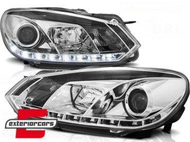 Prednja svjetla True DRL (chrome) / Volkswagen Golf 6 (10.2008-2012), LPVWD0