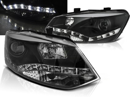 Prednja svjetla True DRL (crna) / VW Polo 6R (03.2009-03.2014), LPVWN4