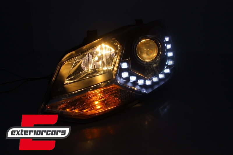 Prednja svjetla True DRL (crna) / VW Polo 6R (03.2009-03.2014), LPVWN4