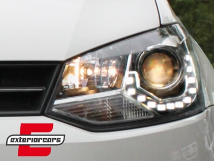 Prednja svjetla True DRL (crna) / VW Polo 6R (03.2009-03.2014), LPVWN4