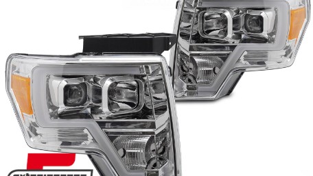 Prednja svjetla Tubelight dizajn (chrome) / FORD F150 MK12 (2008-2014), LPFOB1