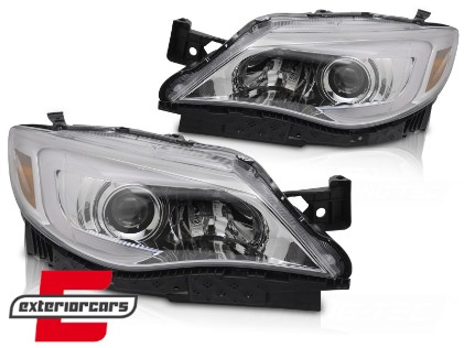 Prednja svjetla TubeLight dizajn (chrome) / Subaru WRX (2008-2014), LPSU27
