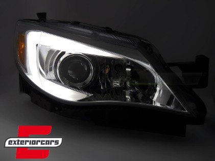 Prednja svjetla TubeLight dizajn (chrome) / Subaru WRX (2008-2014), LPSU27