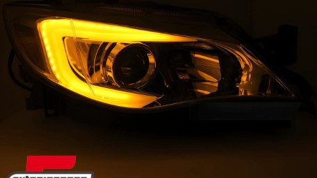 Prednja svjetla TubeLight dizajn (chrome) / Subaru WRX (2008-2014), LPSU27