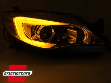 Prednja svjetla TubeLight dizajn (chrome) / Subaru WRX (2008-2014), LPSU27