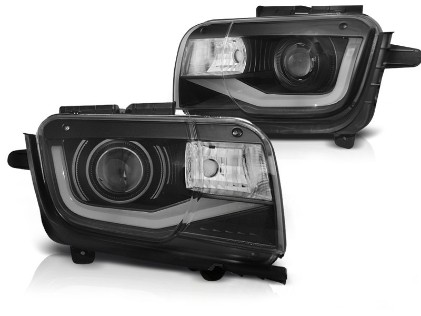 Prednja svjetla TubeLight dizajn (crna) / CHEVROLET CAMARO (2009-2013), LPCT10