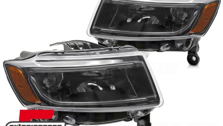 Prednja svjetla TubeLight dizajn (crna) / Jeep Grand Cherokee WK2 Facelift (2014-2016), LPCH43