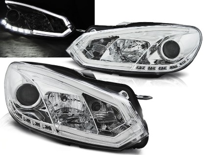 Prednja svjetla TubeLight DRL (chrome) / Volkswagen Golf 6 (10.2008-2012), LPVWI4