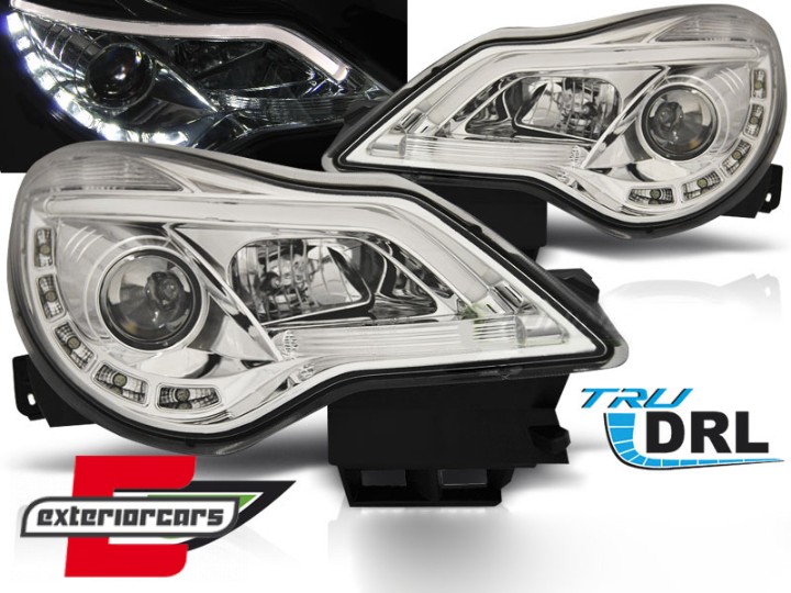 Prednja svjetla TubeLight LED DRL (chrome) / Opel Corsa D (2011-2014), LPOPA8