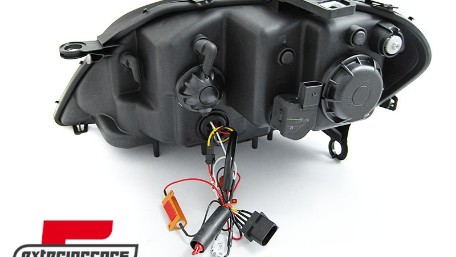Prednja svjetla TubeLight LED SEQ žmigavci (crna) / Mercedes ML klasa W164 Facelift (2008-2011), LPMEE0