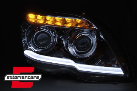 Prednja svjetla TubeLight LED žmigavci (chrome) / Mercedes GLK X204 (2008-08.2012), LPMEB8