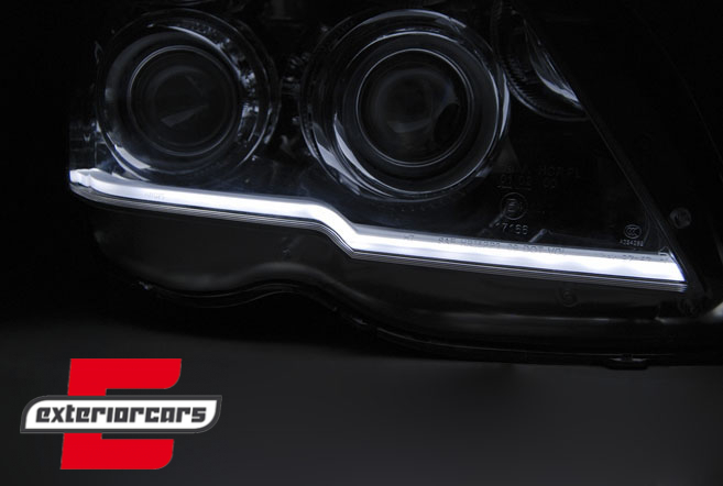 Prednja svjetla TubeLight LED žmigavci (crna) / Mercedes GLK X204 (2008-08.2012), LPMEB9