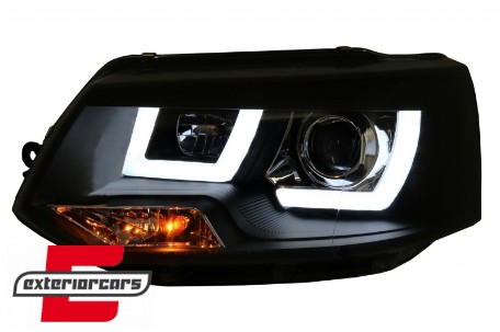 Prednja svjetla U-dizajn LED DRL Xenon look (crna) / VW T5.1 (2010-2015), LPVWL2