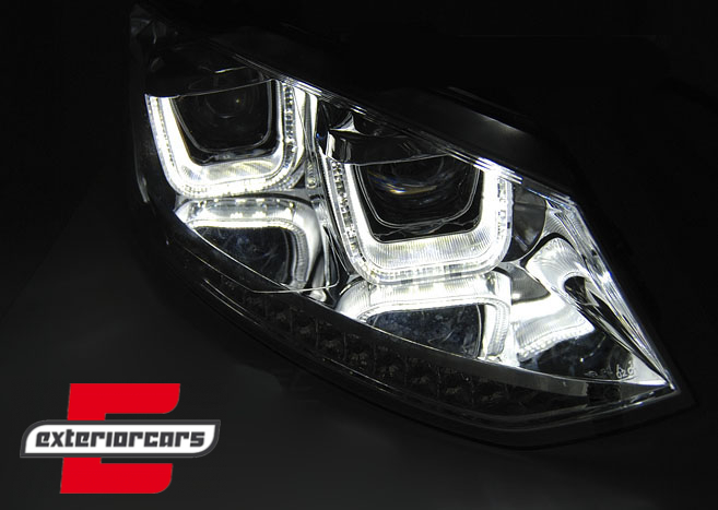 Prednja svjetla U-dizajn LED SEQ žmigavci (chrome) / VW Polo 6R (03.2009-03.2014), LPVWN1