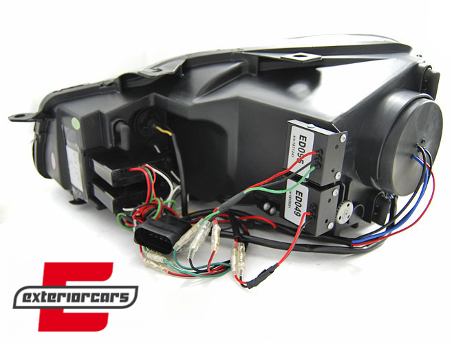 Prednja svjetla U-LED DRL Golf 7 look (crna) / Volkswagen Golf 6 (10.2008-2012), LPVWP4
