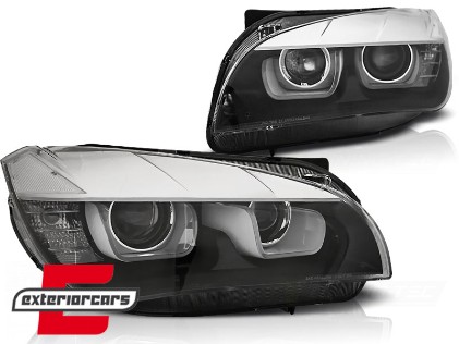 Prednja svjetla U-LED TruDRL Xenon (crna) / BMW X1 E84 LCI (2012-2014), LPBME6