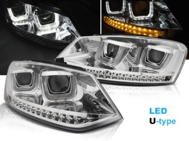 Prednja svjetla U-LED žmigavci (chrome) / VW Polo 6R (03.2009-03.2014), LPVWM9