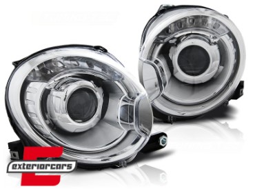 Prednja svjetla Xenon look (chrome) / Fiat 500 Hatchback (2007-2015), LPFI19