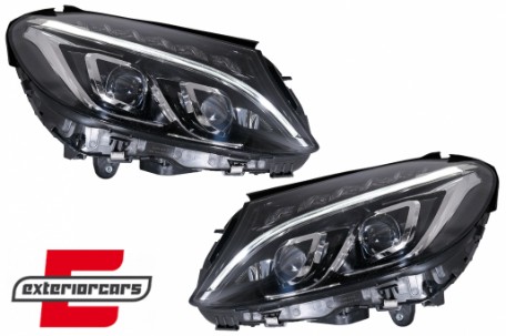 Prednja svjetla Xenon look (crna) / Mercedes C-klasa W205 S205 A205 C205 (2014-2018), LPMEE1