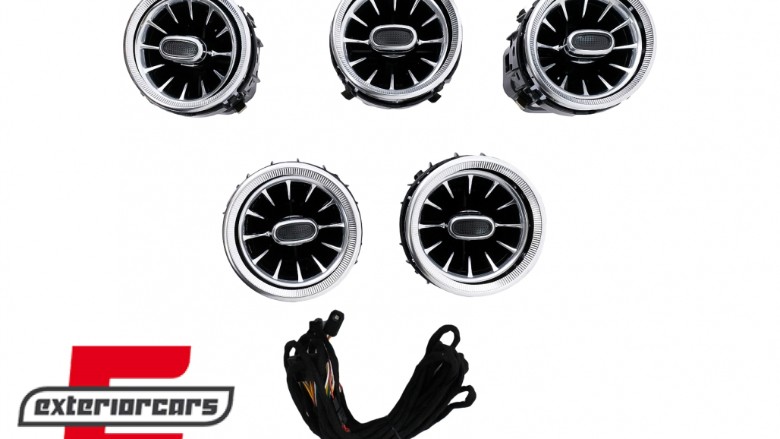 Prednje bočne AC ventilacijske rešetke 64 boje / Mercedes C-klasa W205 S205 A205 S205 GLC SUV X253 C253 (2014-2018), ACVFW205
